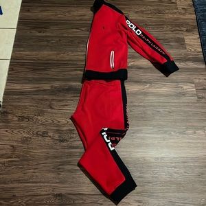 Ralph Lauren Polo Sweatsuit. Sz. L. Red/Blue/Wht. Like New!